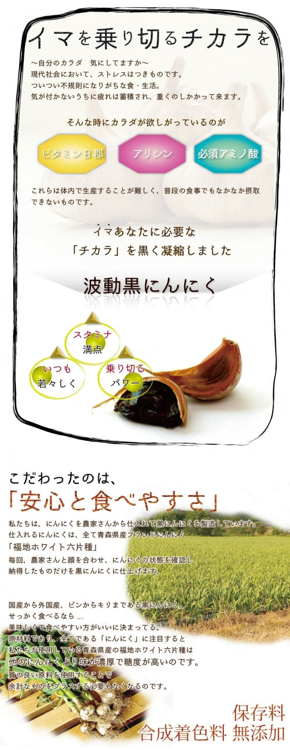 黒にんにく バラ 青森県産 100g 青森 福地ホワイト六片種 ニンニク 無添加 送料無料 道奥美女 みちのくびじょ【8093】