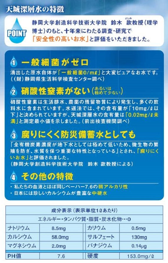 天城山深層水　2L×6本入