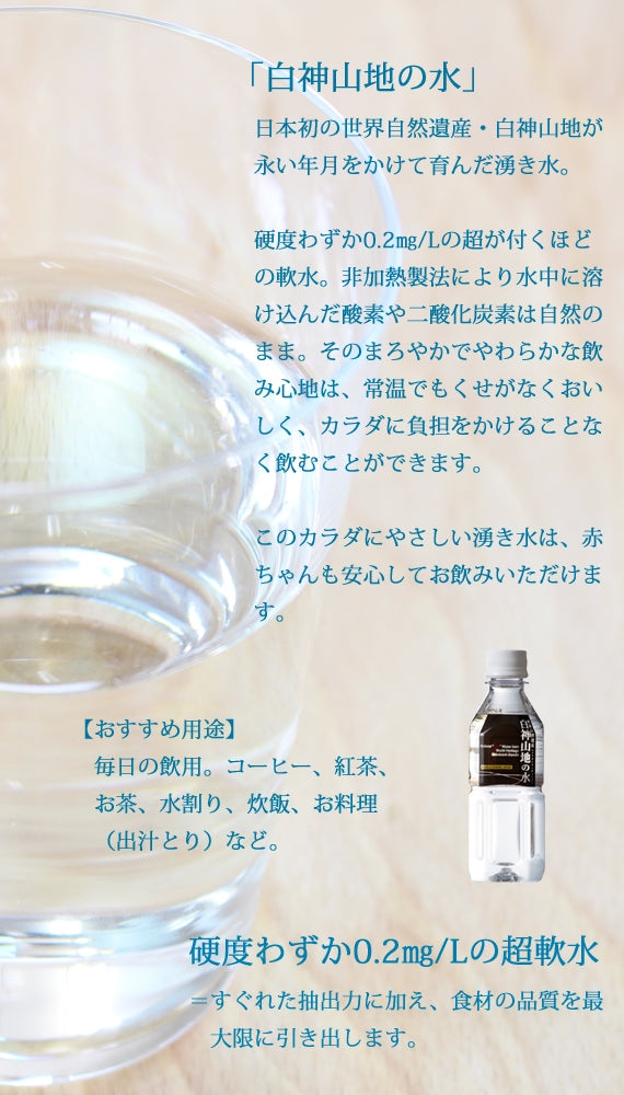 白神山地の水　350ml×24本　超軟水　【ギフトに！】