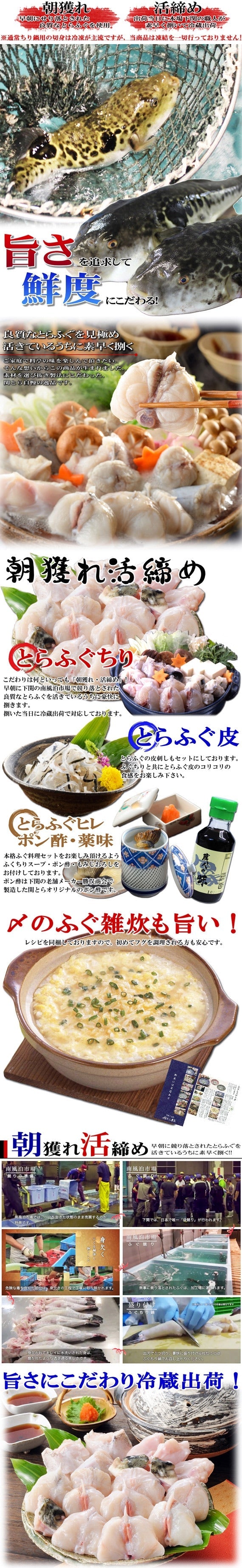 お歳暮 ギフト 【送料無料】朝獲れ活締め！冷蔵とらふぐちり鍋セット（3～4人用）
