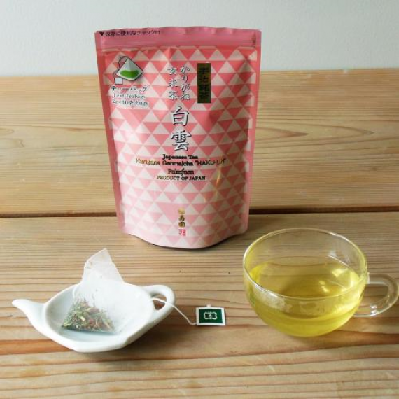 ≪宇治銘茶・京洛茶座≫ かりがね玄米茶 白雲 ティーバッグ 2ｇ×10袋入