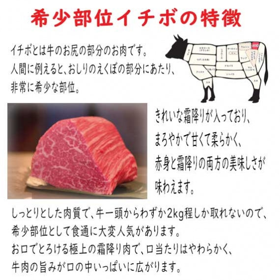 ★極旨！希少部位イチボ　広島牛ローストビーフ 黒トリュフソース 約200ｇ×２ブロック