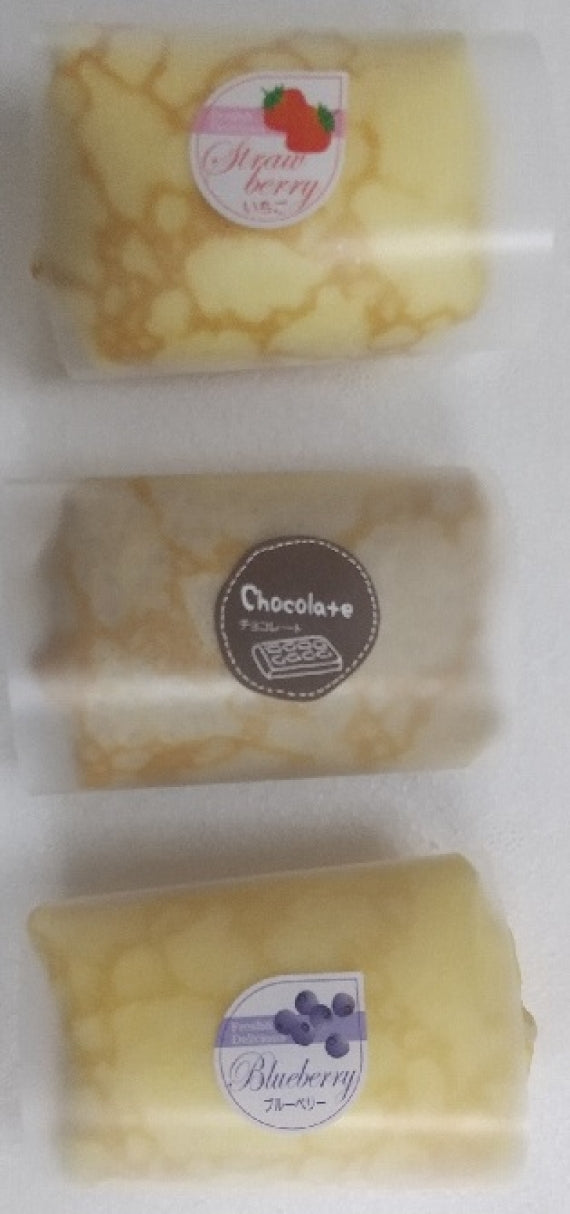 ミニクレープ12個入　送料込み　　スイーツ　洋菓子　人気商品　ストロベリー　ブルーベリー　チョコ　ギフト　贈り物　ご自宅用　お子様のいらっしゃるご家庭に人気