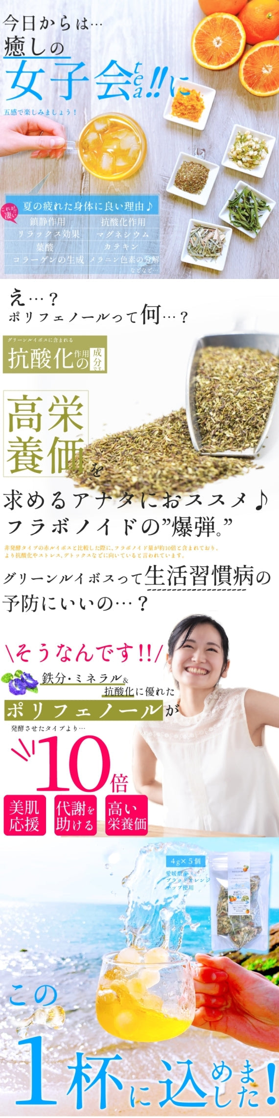【送料無料・ネコポス便】『愛媛ブラッドオレンジの花ジャスミンティー』 水出し用