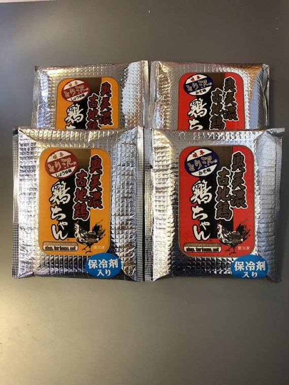 とり沢の奥美濃古地鶏　鶏ちゃんセット（味噌2個・醤油2個）