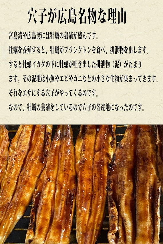 広島名物の穴子をまるまる一本香ばしく焼き、タレ焼きにしました。『穴子ひつまぶし』４人前セット