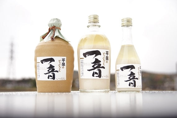 平 泉のどぶろく「一音（いっとん）」瓶720ml＆ピンクのどぶろく「輿楽（よらく）」瓶200ml　※ひとめぼれ３合付き