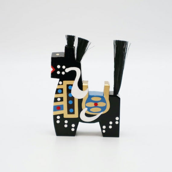八幡馬　7.5cm　黒
