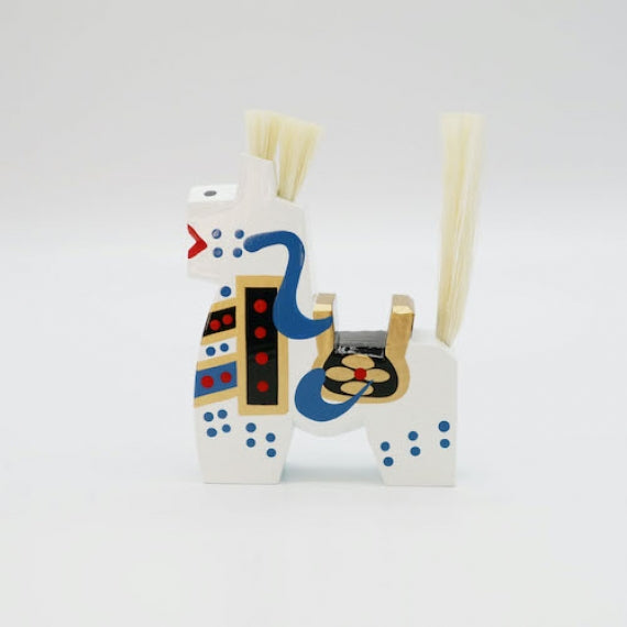 八幡馬　9cm　白