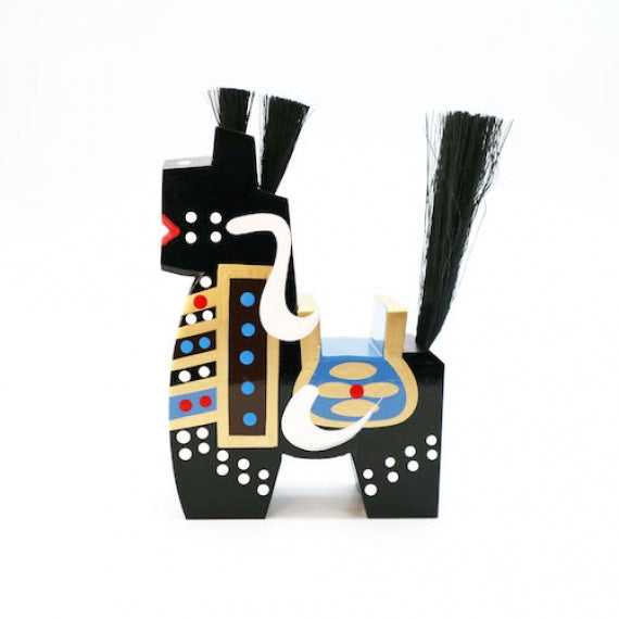 八幡馬　12cm　黒