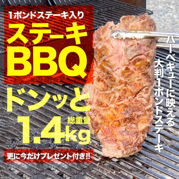 焼肉 セット 牛肉 肉 ステーキBBQ セット 約1.4kg 6種 福袋 1ポンド ステーキ 入り 豪快セット バレンタイン ギフト キャンプ キャンプ飯