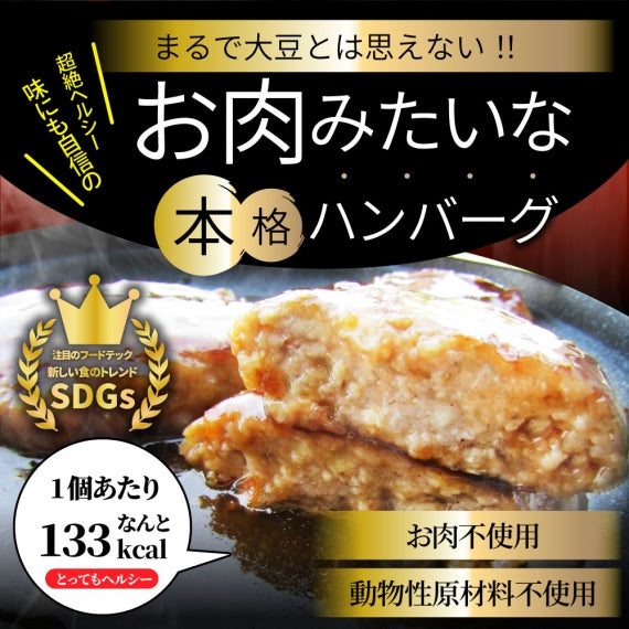 大豆ミート ハンバーグ 10個（600g）ゼロミート 温めるだけ レンジ調理 代替肉 ダイエット ヘルシー 健康 惣菜 クリスマス お弁当 あすつく 業務用 送料無料