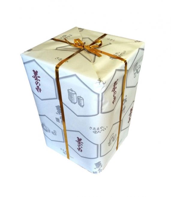 青のりの風味豊かなお茶の花形堅焼きせんべい【茶のみ 一斗缶入り たっぷり110枚】