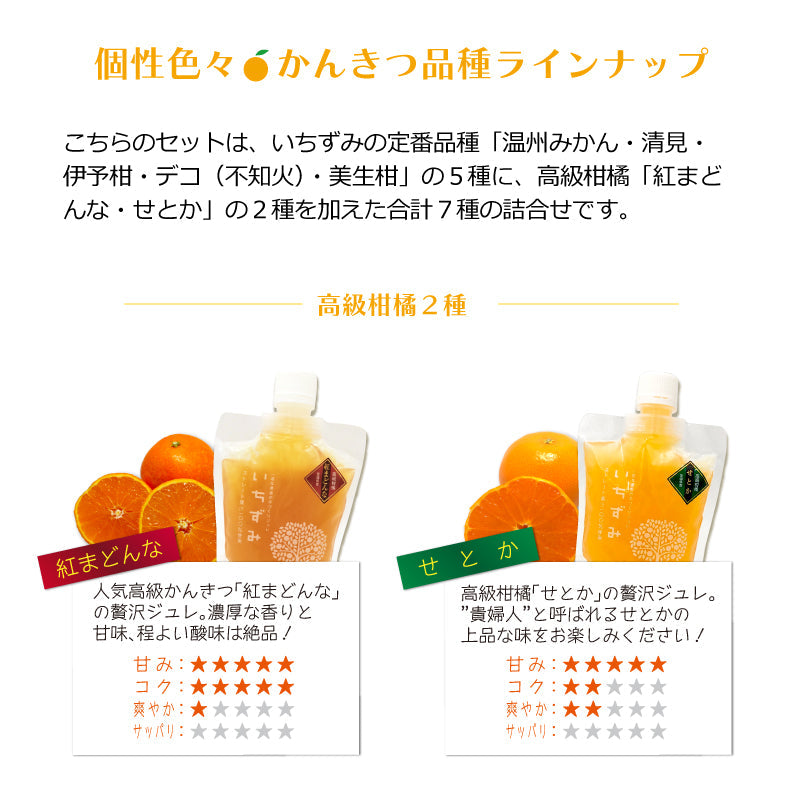 【お中元早割】かんきつジュレ「いちずみ」食べ比べ-紅まどんな＆せとか入り-（7個セット）【送料無料】