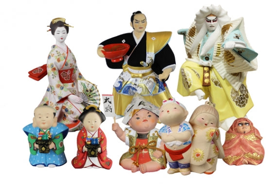 長期保管品】博多人形 招福の宴 恵比須大黒天 隆作 いとう人形