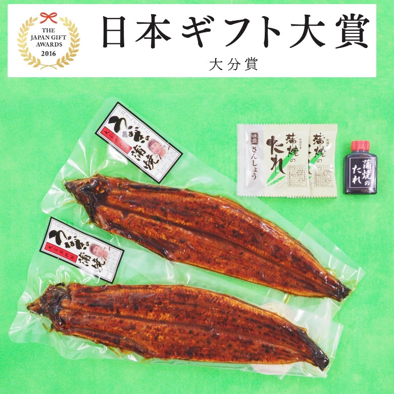 【送料込】温泉で育てたうなぎ蒲焼（大）２本セット