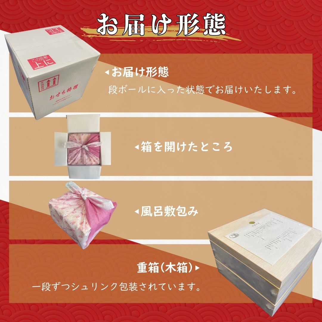 三重県産はまぐり煮入り！和風おせち二段重「伊勢蛤貝道」/計30品目(約3人前)