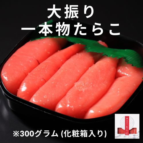 大振り一本物・塩たらこ　300g（化粧箱入）