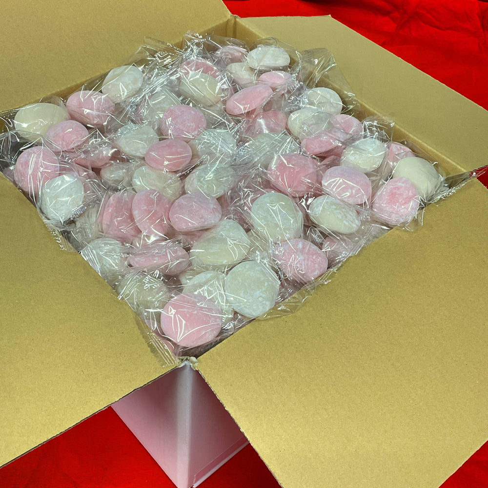 紅白小餅・餅まき用７kg(１個包装または紅白で2個包装）急速凍結させて冷凍便で配送