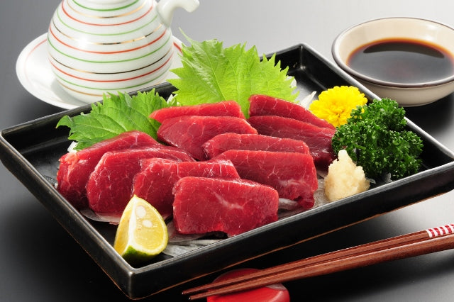 馬刺しページ 送料無料】ふじ馬刺し上赤身スライスパック 40g×20P タレ・生姜