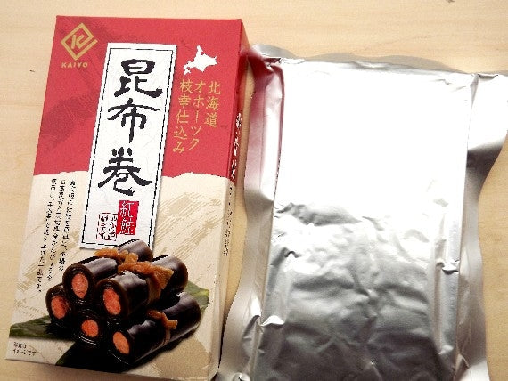 【紅鮭入れ昆布巻】★レトルト殺菌製造でしっかりした昆布の食感を！★合成着色料・保存料を未使用！只今在庫５個です。