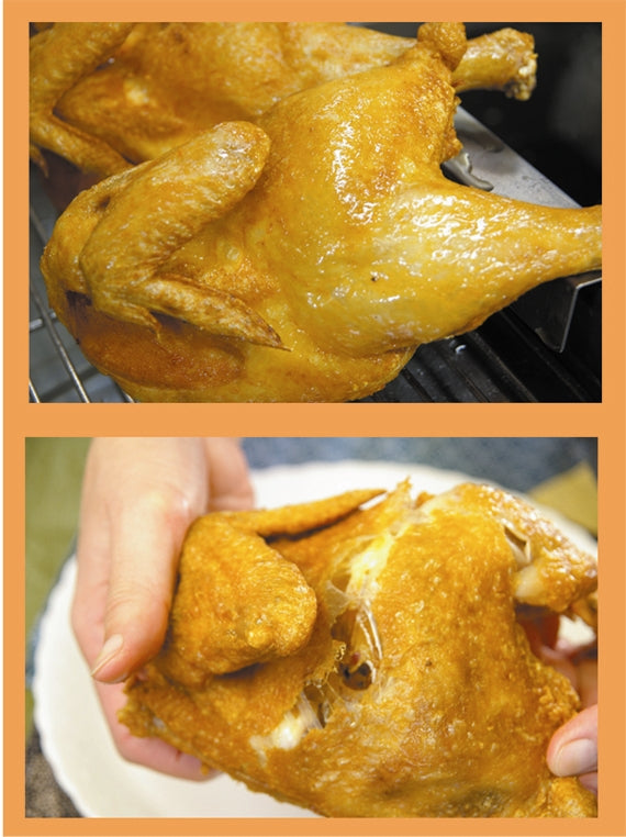 若鶏半身揚げ２個と手羽先唐揚げ：ﾎﾟﾝﾎﾟﾁ唐揚げ