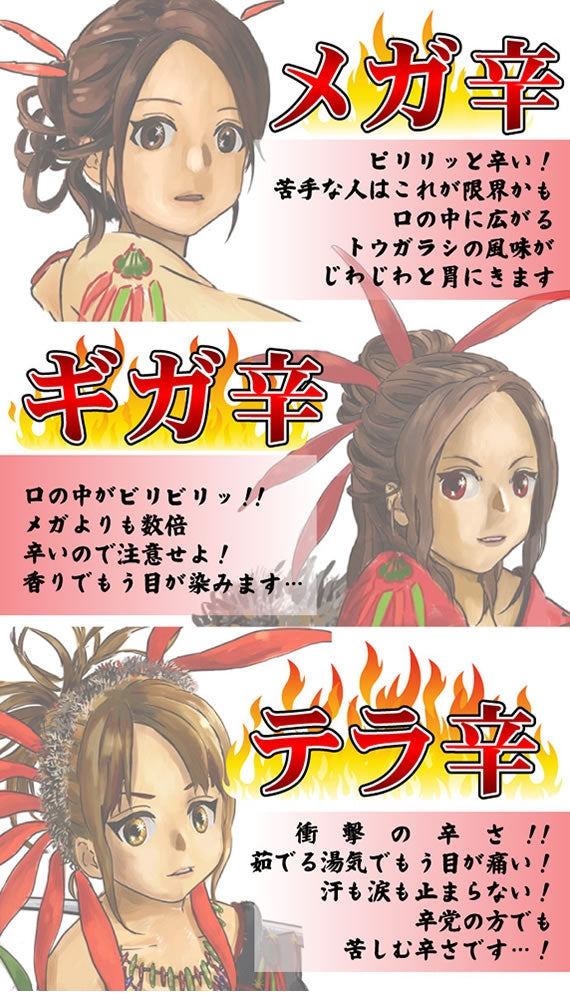 唐辛子うどん 讃岐REDHOT 辛さは3種類！メガ辛 ギガ辛 テラ辛【送料無料】 - ゆうメール発送【代金引換不可】 - 辛さのタイプ【メガ辛】