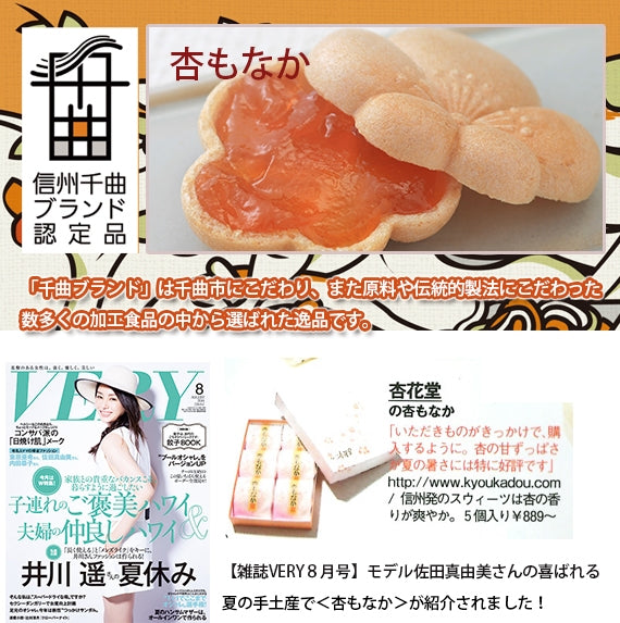 【信州産】杏もなか・干し杏セット（杏もなか3個・あま杏・天日干し杏）【和菓子】