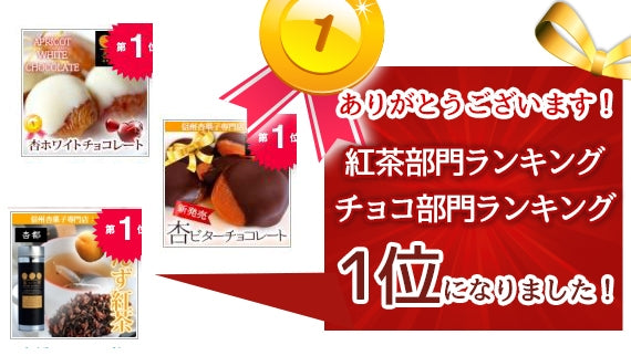 【期間限定11月～3月】【信州産】杏専門店が作る大人の【杏ビターチョコレート・あんず紅茶】セット【スイーツ】