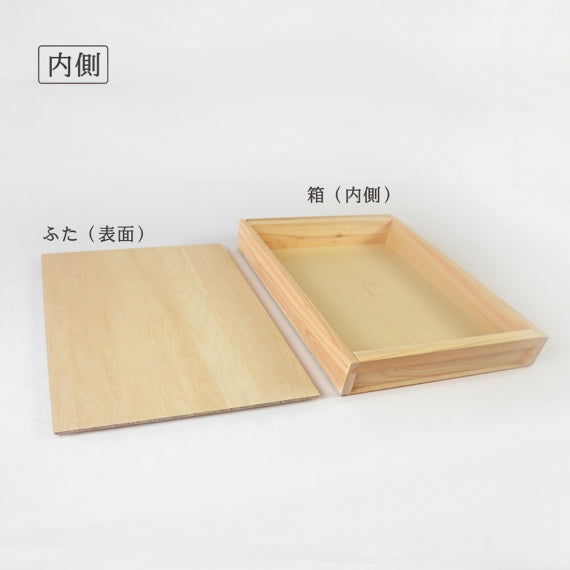【国産品/天然木】木製 蕎麦舟　そば・もち保存箱　木箱