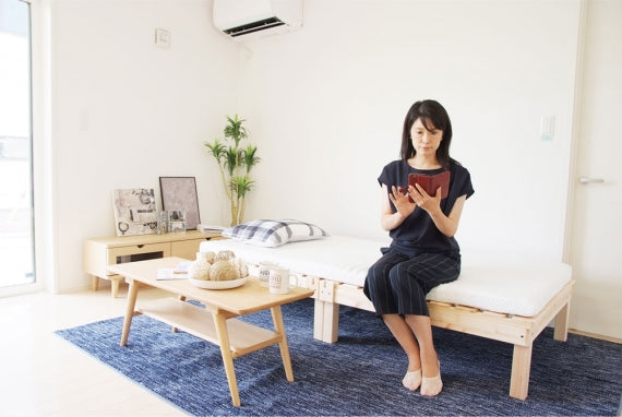 Niwatori布団干し機能付きスノコベッド　国産ひのき製　シングルサイズ Amazon｜【国産ひのき製 安心の国産品】 布団干し機能付きスノコ