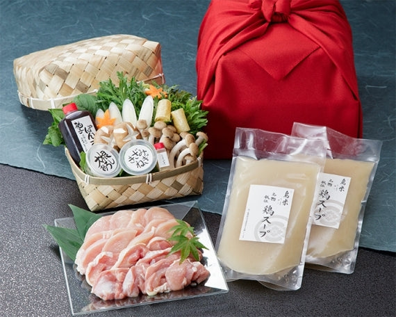 京の水炊きセット～名物 活鶏水煮（水炊き）～雅セット　2人前