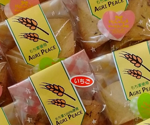 もち麦クッキー　6個入 送料込み　プレーン　いちご　いちじく　（季節によっていちごまたは、いちじくがご用意できない場合がございます）　もち麦100％でつくったクッキー　お菓子　スイーツ　洋菓子　ギフト　贈り物　新潟県阿賀野市　食物繊維豊富なもち麦　新潟　お土産　
