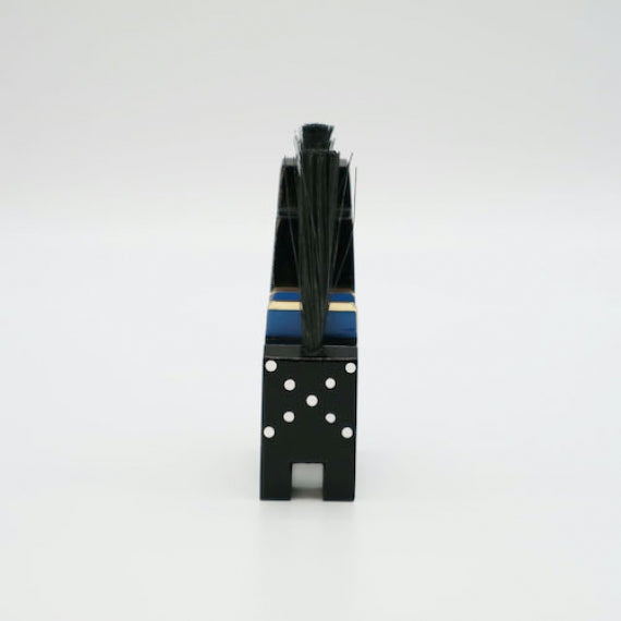 八幡馬　7.5cm　黒