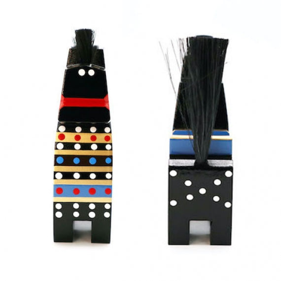 八幡馬　12cm　黒