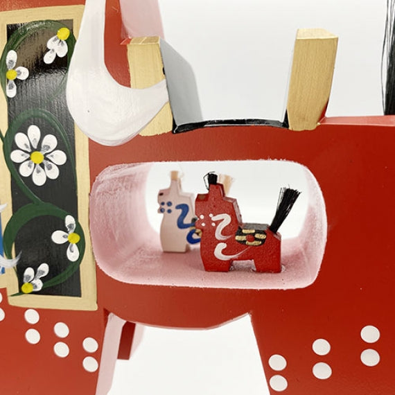 八幡馬 15cm 子持ち馬 赤 | 47CLUB – 名産・特産品・ご当地グルメのお