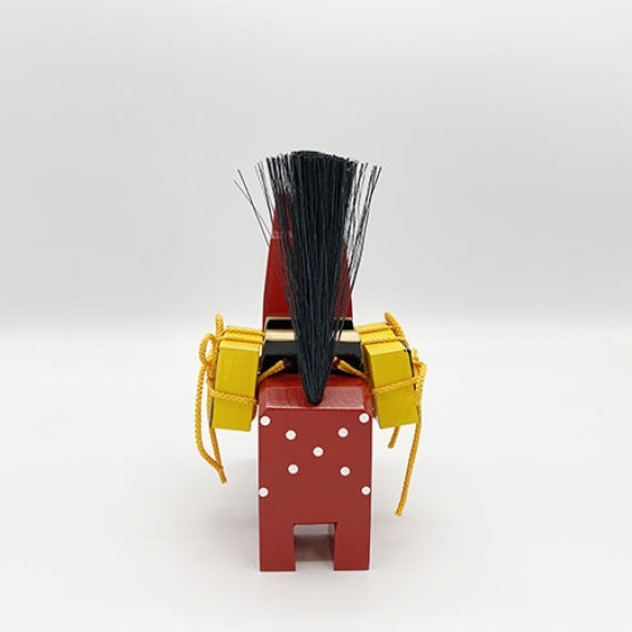 八幡馬　15cm　千両箱付　赤