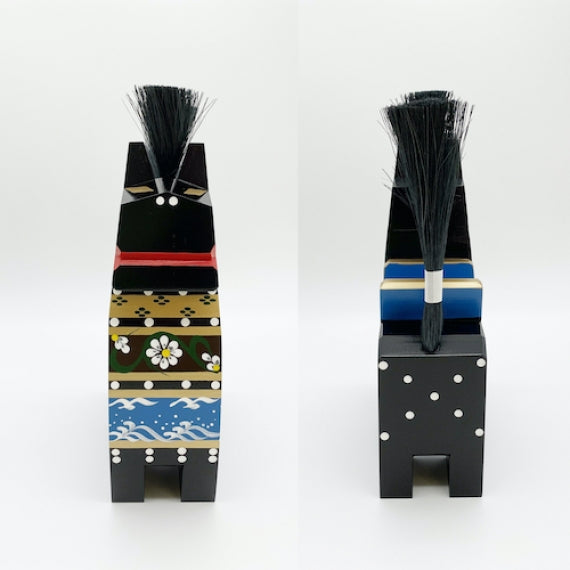 八幡馬　21cm　黒