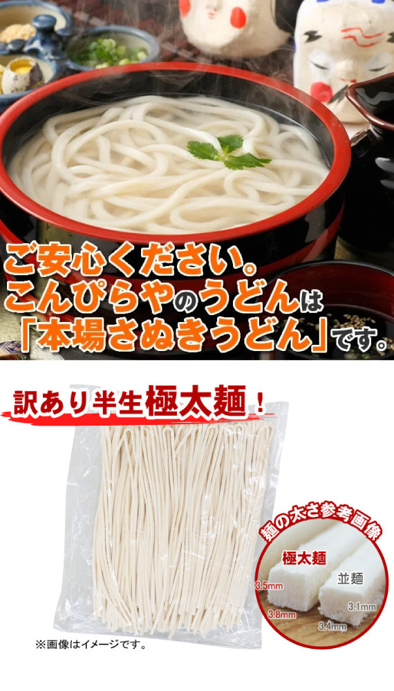 【お試し】1000円ポッキリ 送料無料 極太麺バージョン！【訳あり】半生極太讃岐うどん950g 規格外ですが味は本場さぬきうどん！ご家庭用にいかがですか？しかも送料無料 訳あり 食品 うどん 約10人前 ポスト投函便での配送(代金引換-後払い不可・着日指定不可)【半生麺】【太麺】