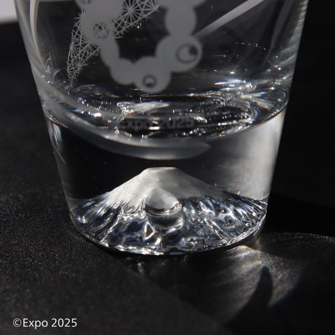 EXPO2025 公式ロゴ 江戸切子 富士山ロックグラス ペア【販売終了