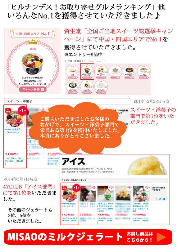 リクエスト商品3点 ジェラトー バースデー リクエスト商品3点