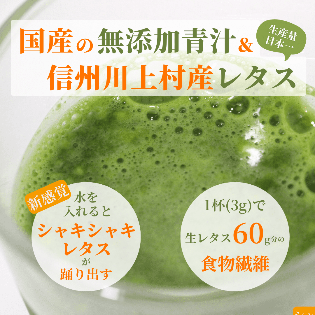 信州レタス青汁 お徳用90g入り　～体の中からすっきりキレイ～