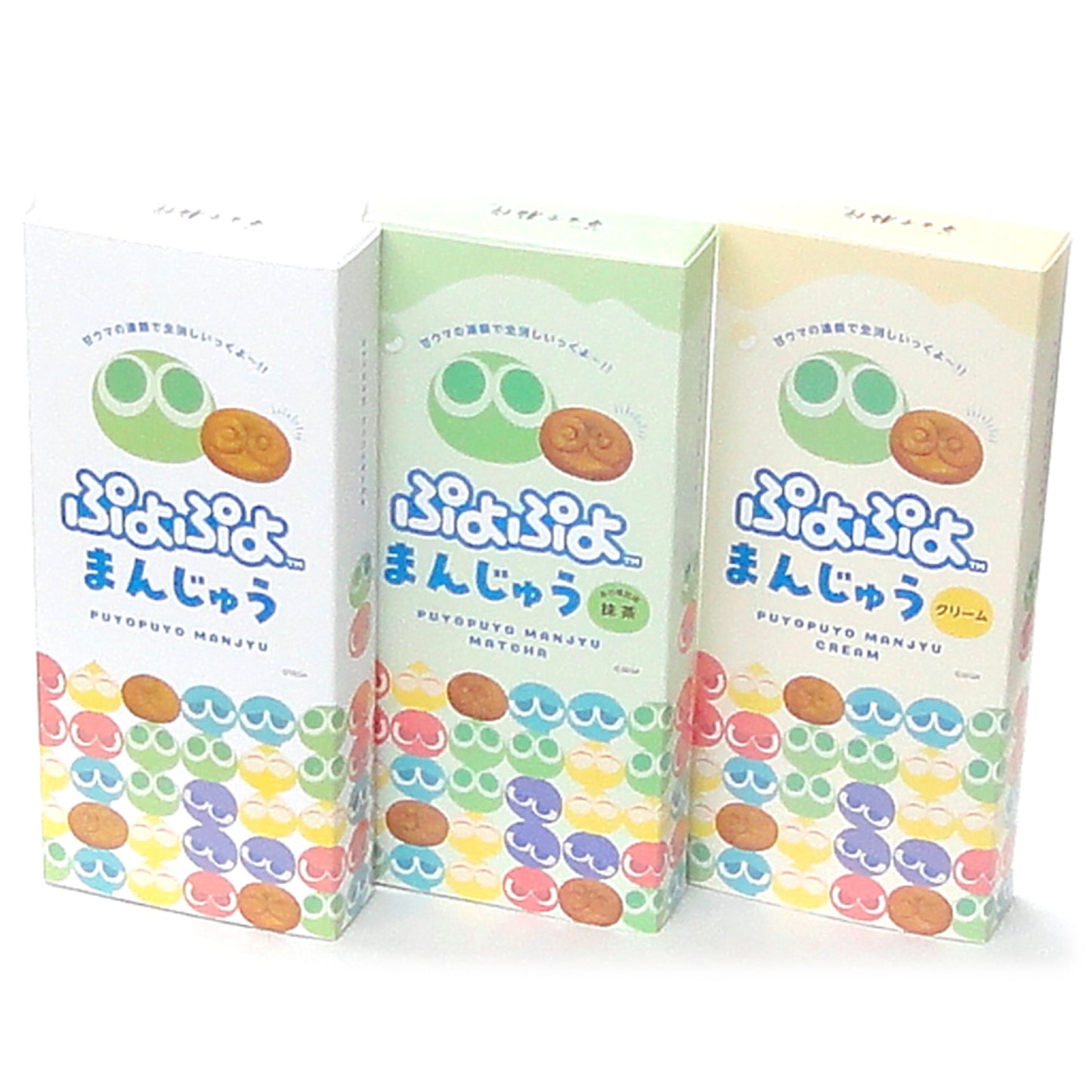 【2024年2月4日（ぷよぷよ）より発売開始！！】「ぷよぷよまんじゅう」「もみじまんじゅう」食べ比べセット【こしあん《4個入り》】1箱 +【抹茶《4個入り》】1箱 +【クリーム《4個入り》】1箱 ＋ もみじまんじゅう16個（4種×４個）