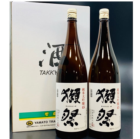 獺祭純米大吟醸45(1800ml×2本)クロネコ酒パック入り※包装不可。