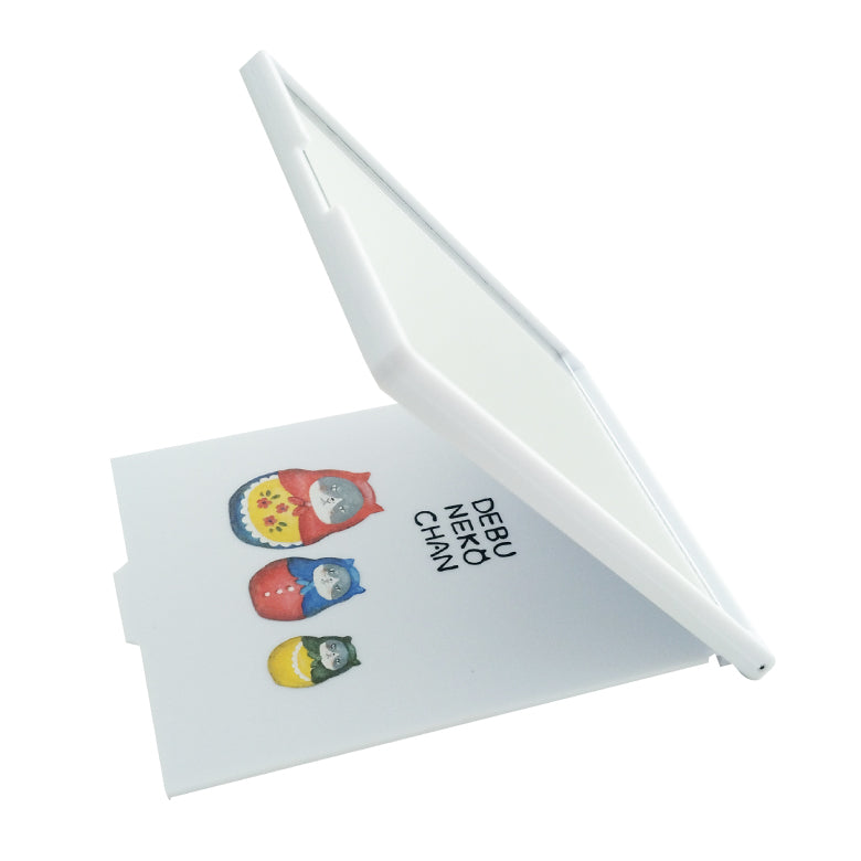 かなしきデブ猫ちゃん　「マルリョーシカ」スクエアミラー