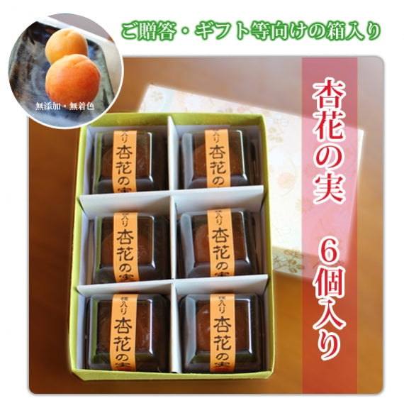 【杏丸ごと！秘伝の蜜！】【信州産】大人気！！◆杏花の実6個入り　数量限定◆【和菓子】