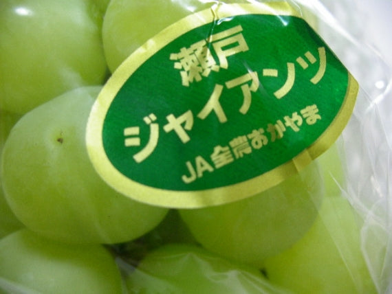 岡山特産「瀬戸ジャイアンツ」2房（約1.3kg）【赤秀】薄皮で皮ごと食べれて、しかも種無し!