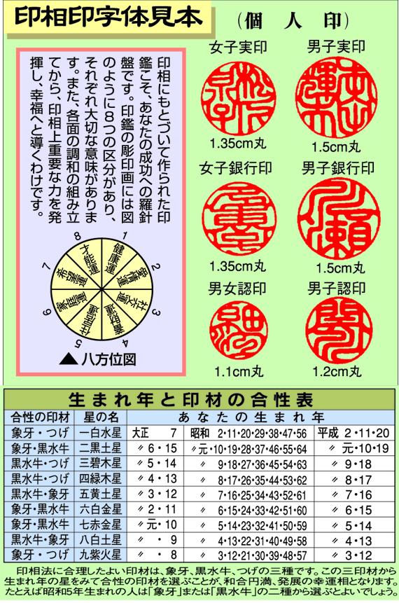 開運印鑑（男性用）　高級白水牛（認印）