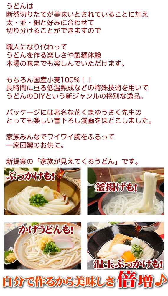 テレビ朝日くりぃむクイズミラクル９で紹介されました♪【こんなのあるんだ！大賞2016商品部門優秀賞受賞】自分で職人の代わりに作る ロールうどん、超・本格讃岐うどん 「代打ち麺ロール」つゆ付 ３本セット