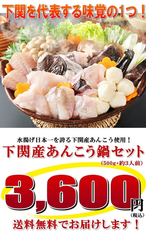 お中元 ギフト 【送料無料】あんこう鍋セット（3～4人用・下関産あんこう使用！産地直送お届け）